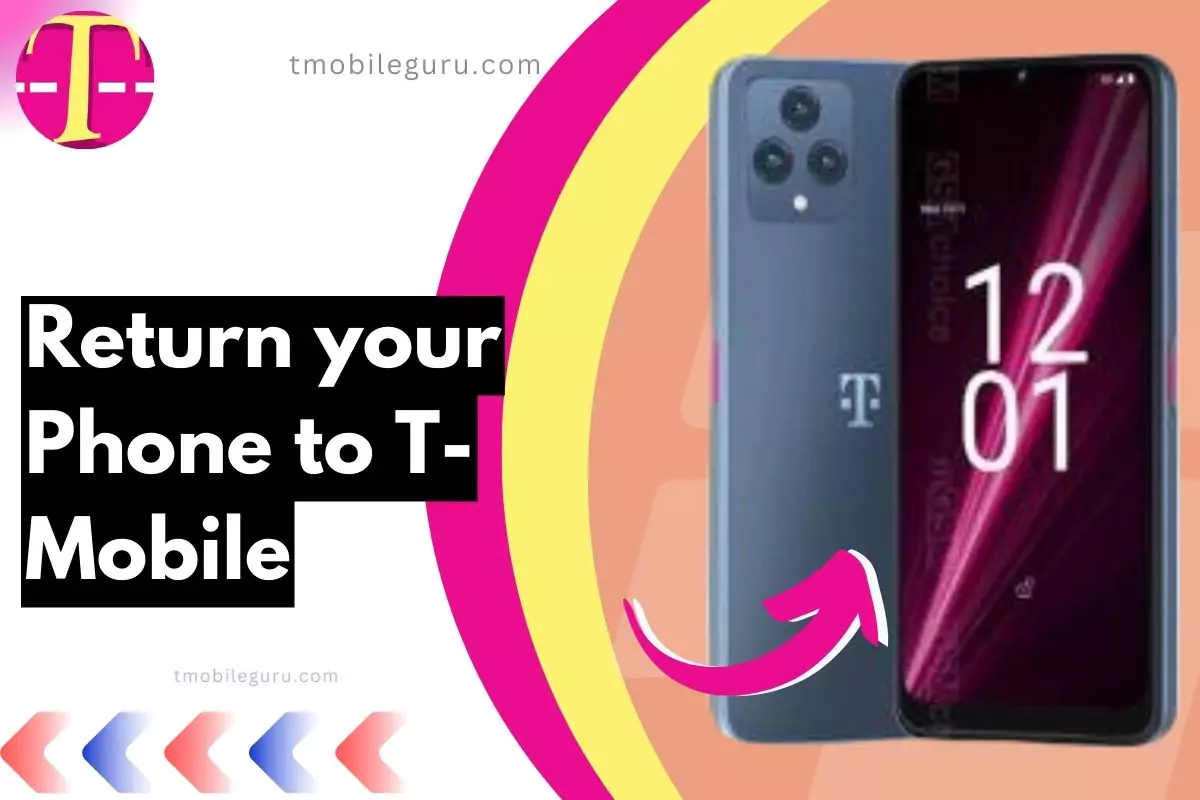 screenshot of tmobile with overlay text how to return it