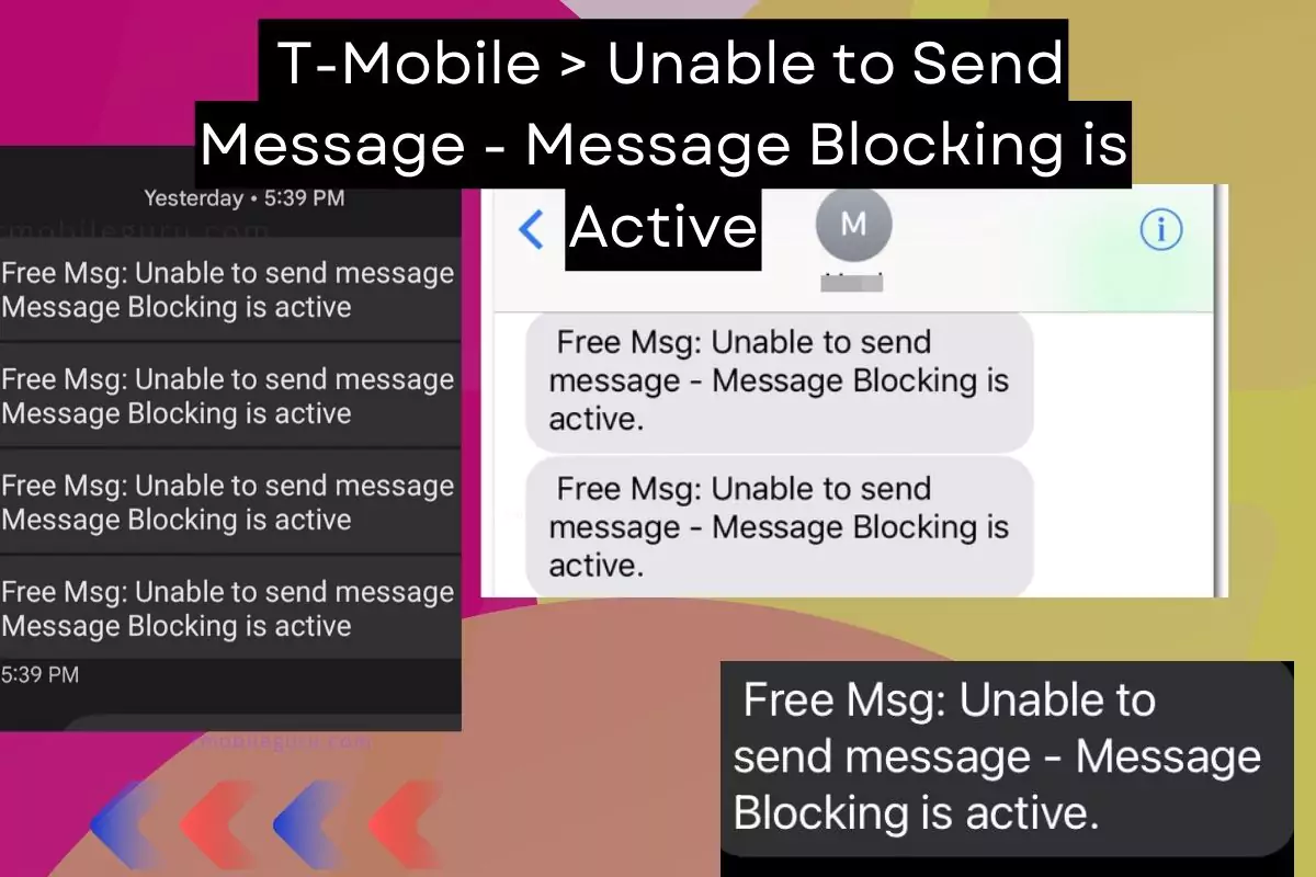 Unable to Send Message - Message Blocking is Active tmobile